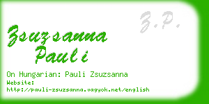 zsuzsanna pauli business card